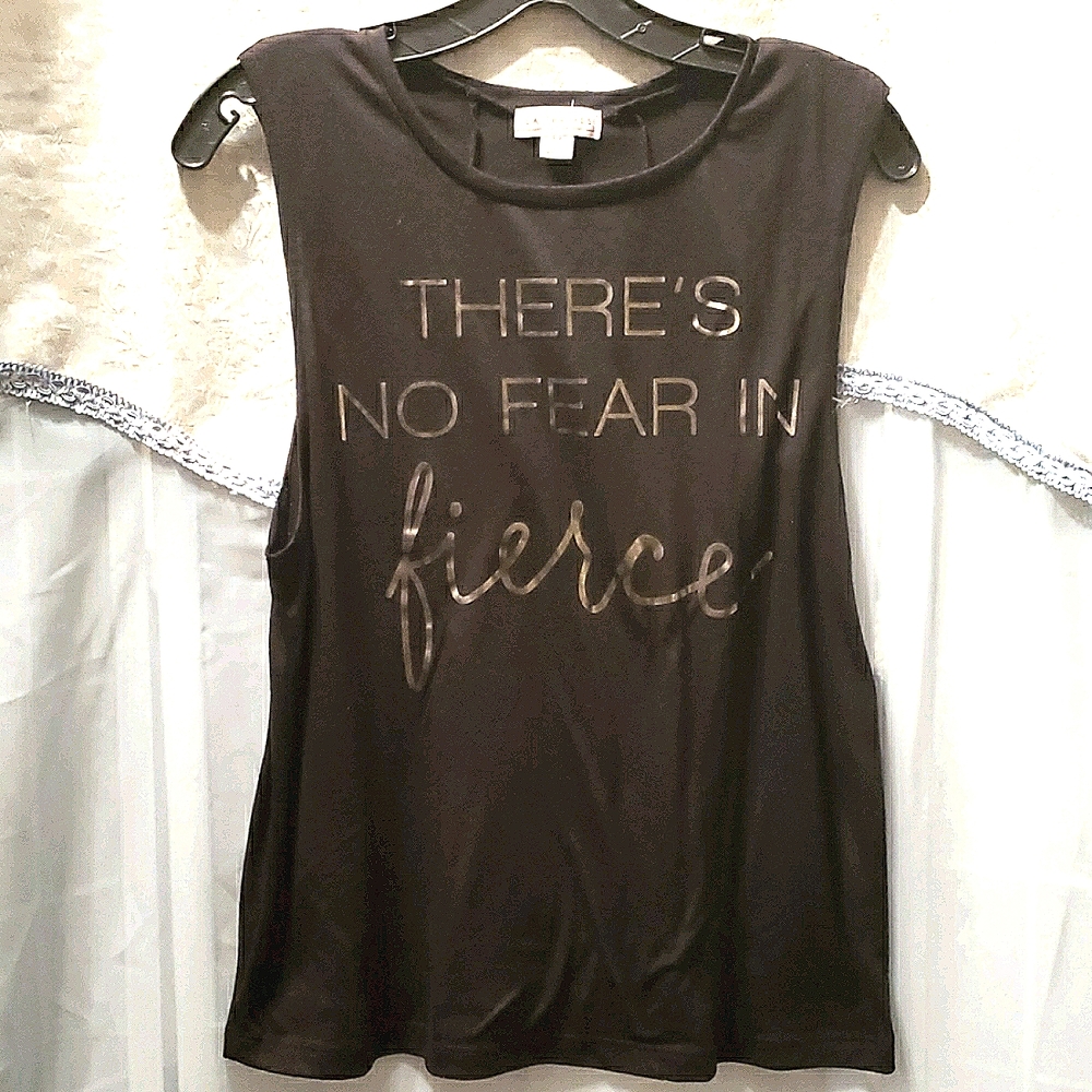 LA THREADS BLACK "FIERCE" TANK TOP SZ M